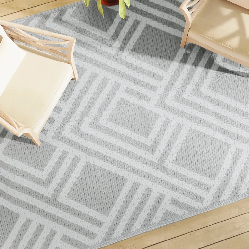 Tappeto da Esterni ARAKIL Grigio 190x290 cm in PP CFW7515127