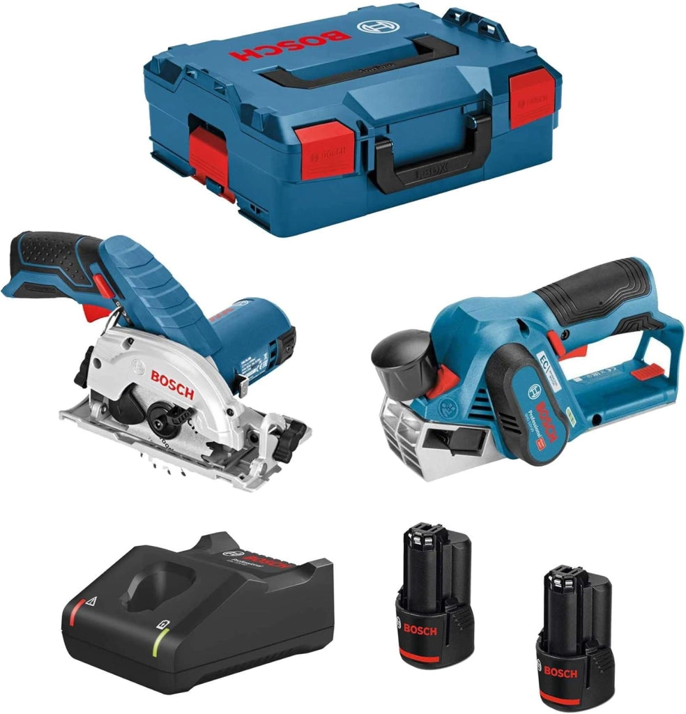 BOSCH Kit 12V B12GKSGHO2bat3a-40 (GKS 12V-26 + GHO 12V-20 + 2 x 3,0 Ah + GAL12V-40 + L-Boxx 136)