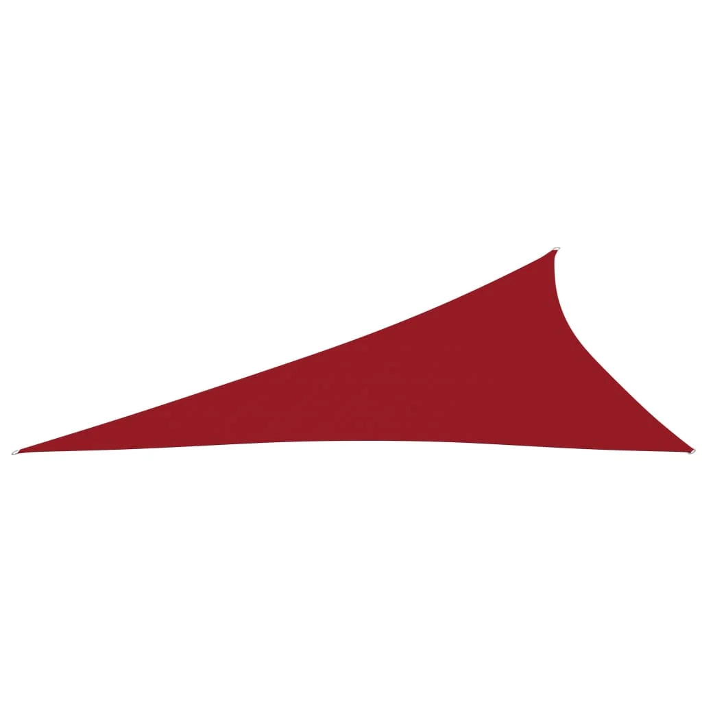 Vela ombreggiante triangolare in tessuto Oxford 4 x 5 x 6,4 m rosso 02_0009903