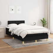 Giroletto a Molle con Materasso Nero 120x200 cm in Tessuto 3140923