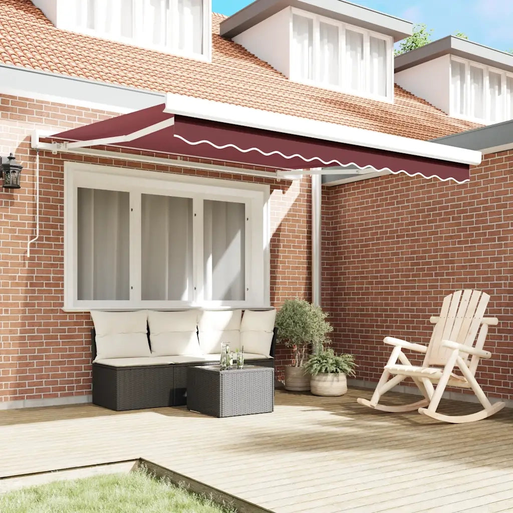 Tenda da Sole Retrattile Manuale Bordò 300x250 cm 3215313