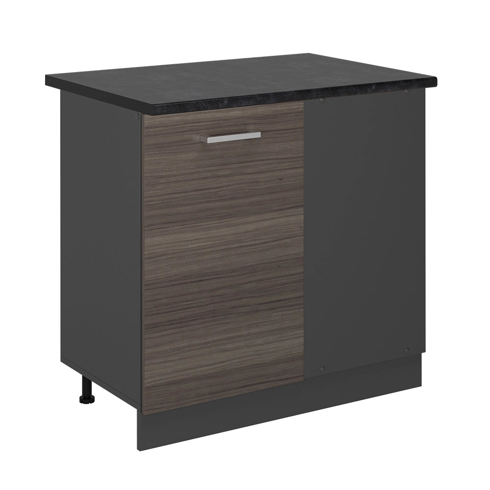 Mobile ad angolo cucina R-Line Grigio nobile/Antracite 86 cm, PL Antracite Vicco