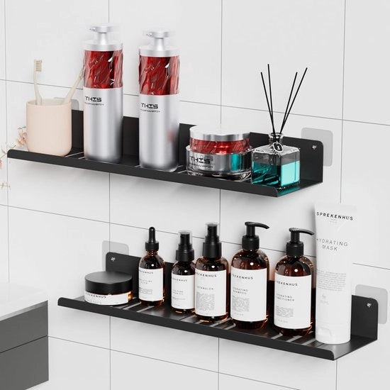 Organizzatore per la stanza da bagno in acciaio inossidabile - set da 2