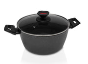 Casseruola Antiaderente ad Induzione con Coperchio in Vetro Evolution 20 cm