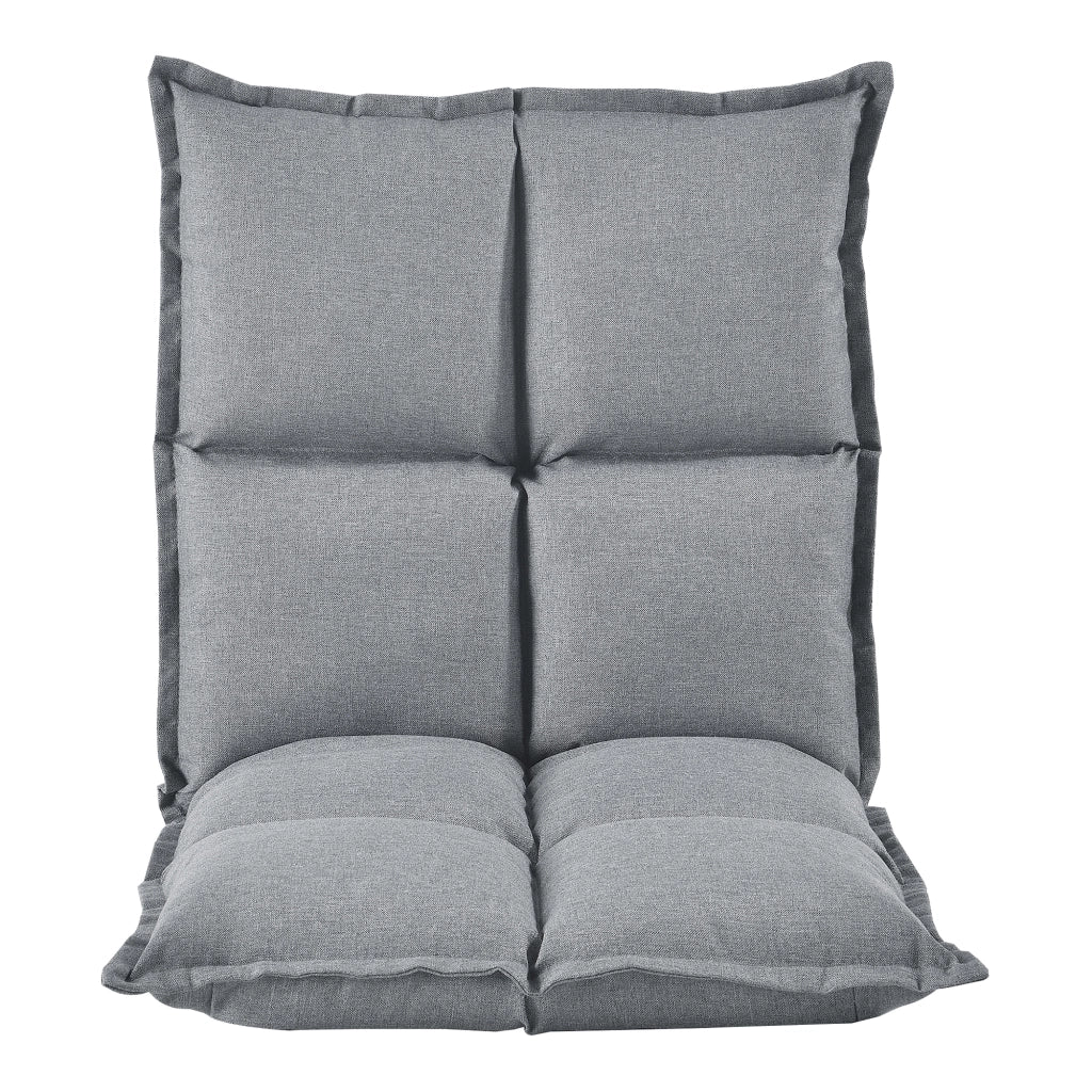 Set di 2 Sedie da Pavimento Deinze con Schienale Regolabile - Grigio Chiaro [en.casa]