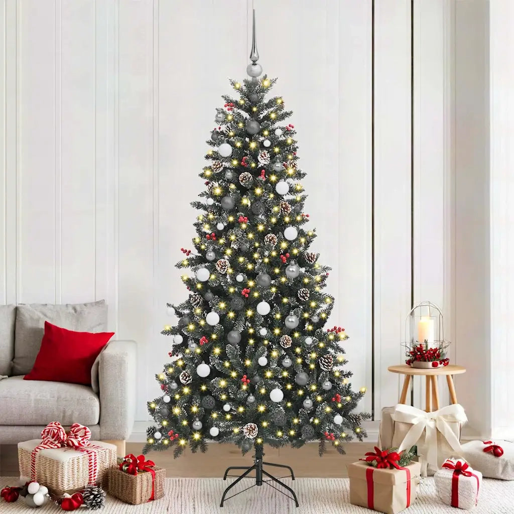 Albero di Natale artificiale con 300 LED Verde 210 cm 3395891