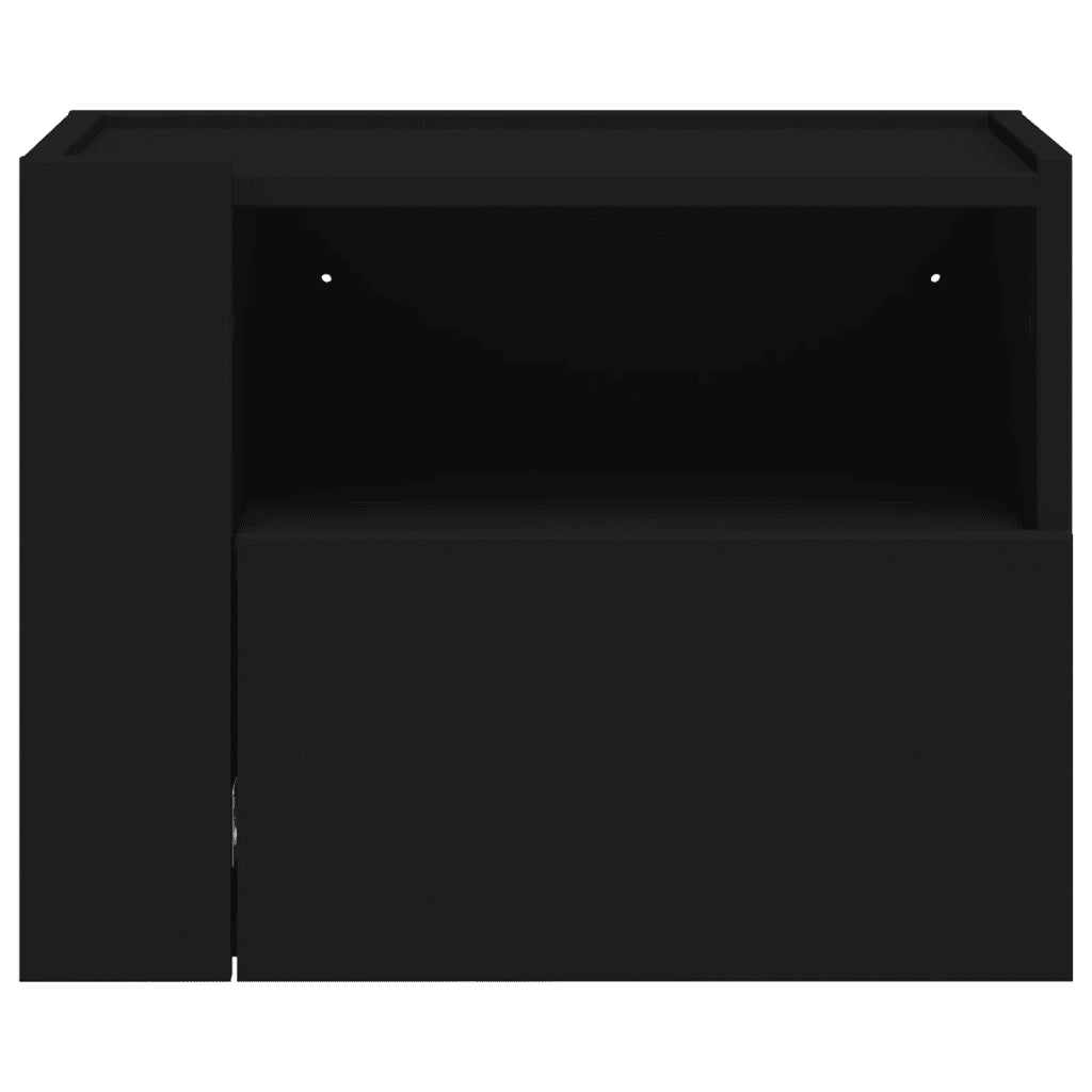 vidaXL Comodini a Muro 2 pz Nero 45x30x35 cm