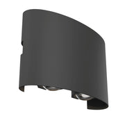 Lampada Da Parete Moderna Da Esterno Metallo Grigio Luce Led 4W Ip54