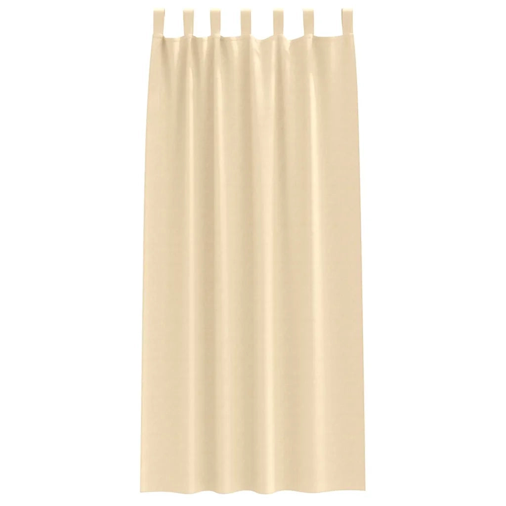 Tende Blackout con Anelli 2 pcs Crema 260 x 140 cm Poliestere 4107597
