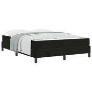 Letto matrimoniale | Letto per adulti | Letto a molle con materasso Nero 140 x 190 cm Tessuto
