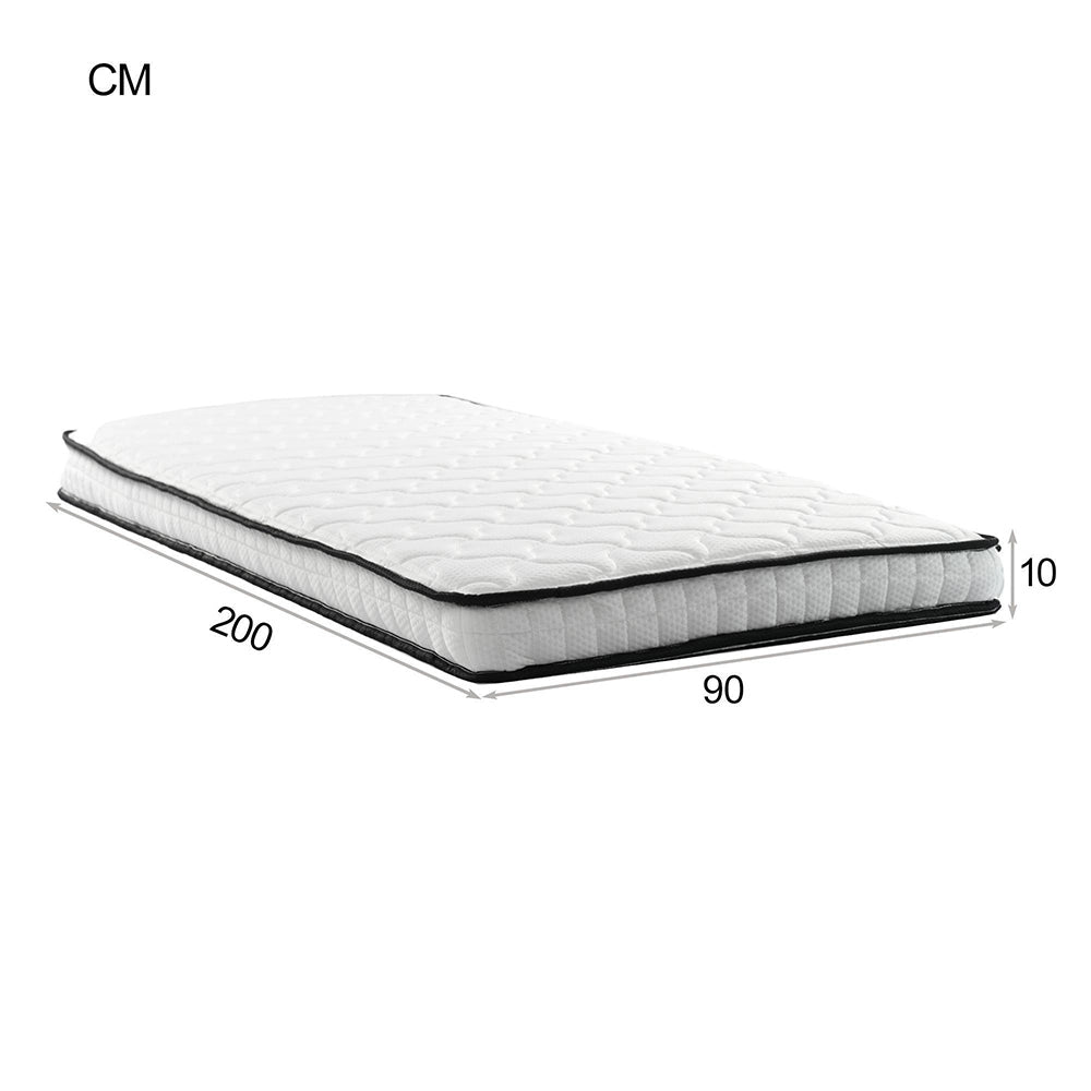 Materasso a Molle 90x200cm H3 10cm - Xylo - Ergonomico, Sollievo Lombare, Arrotolato
