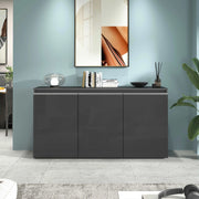 WHOUS Credenza Magic 3 ante antracite lucido 150x40x80 cm
