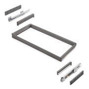 Telaio con guide a estrazione totale e chiusura morbida per accessori per armadi Quartz, 612-638mm, Alluminio e plastica