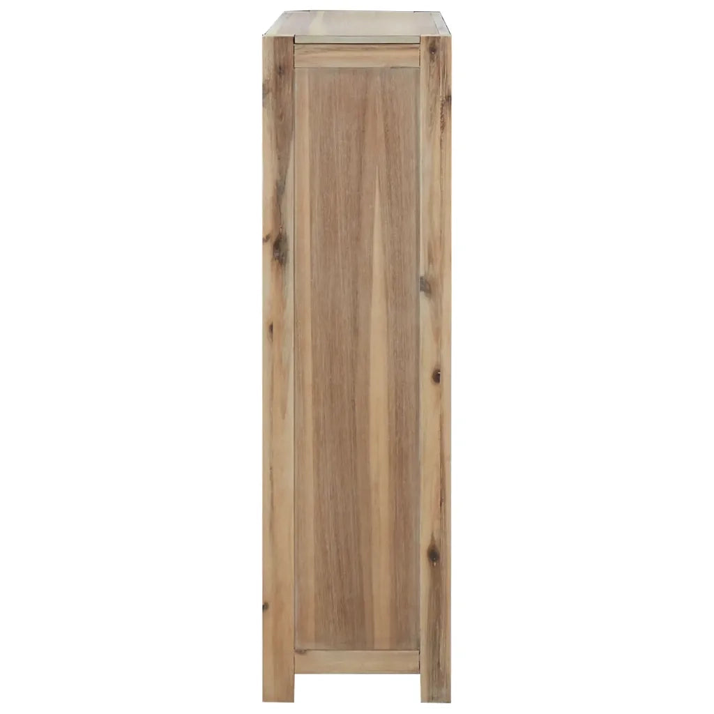 Libreria a 4 Ripiani 80x30x110 cm in Legno Massello di Acacia cod mxl 18579