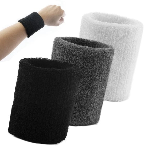 Cinturini di Suda per Sport, 6 Pezzi in Nero, Bianco e Grigio