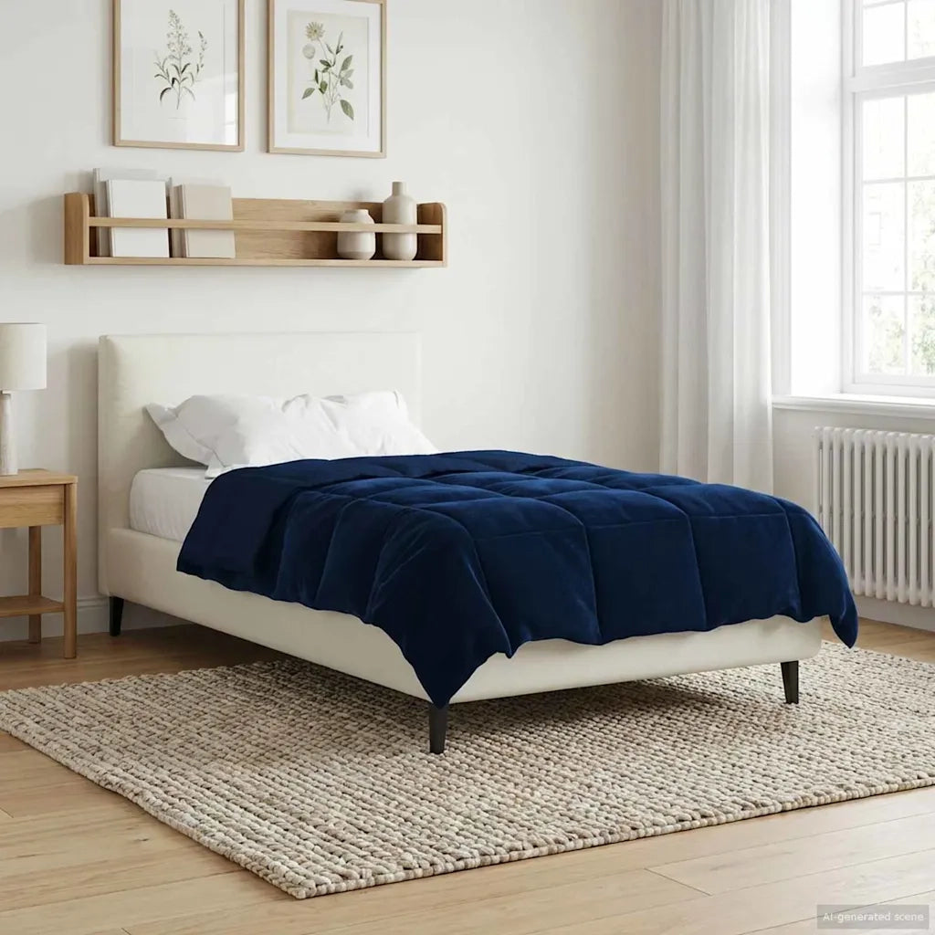 Piumone Completo Annuale Blu Scuro 155 x 200 cm Microfibra 42026051