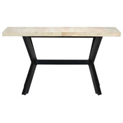 Tavolo da Pranzo 140x70x75 cm Legno Massello di Mango Sbiancato 247438