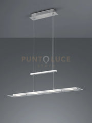 MILOS SOSPENSIONE LED 20W 2200lm, 3000K RETTANGOLARE ACCIAIO L. 80CM