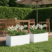 Vaso da giardino 2 pz Bianco 100 x 40 x 40 cm 8005249