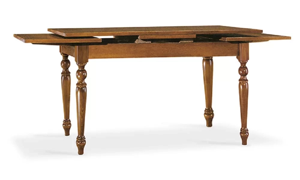 Tavolo allungabile in legno massello di noce l.120 p.85 h.78 - Mobili 2G