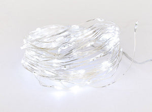 Luci di Natale 100 MICROLED 10m Luce Bianco Freddo da Interno