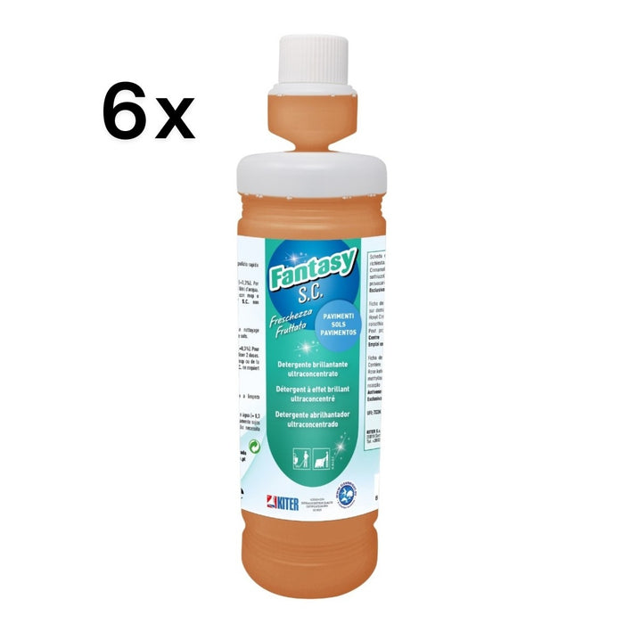 Fantasy S.C. 6 Pezzi x 1 L, Detergente Pavimenti Lucidante Superfici Lavabili | Kiter