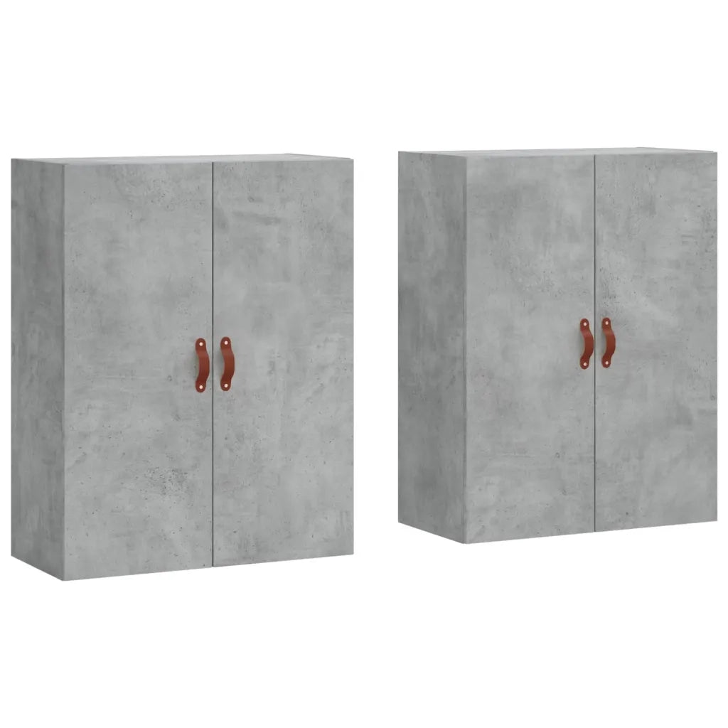 Mobili a Parete 2 pz Grigio Cemento 69,5x34x90 cmcod mxl 77053