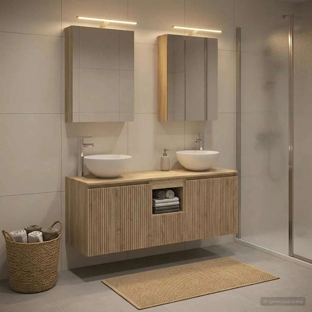 Set di Armadi da Bagno 5 pcs Rovere Sonoma 50 x 14,5 x 70 cm 3406353