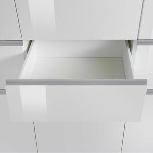 WHOUS Credenza Cassettiera Bianco Lucido, Made in Italy STILE: 3 ante e 6 cassetti