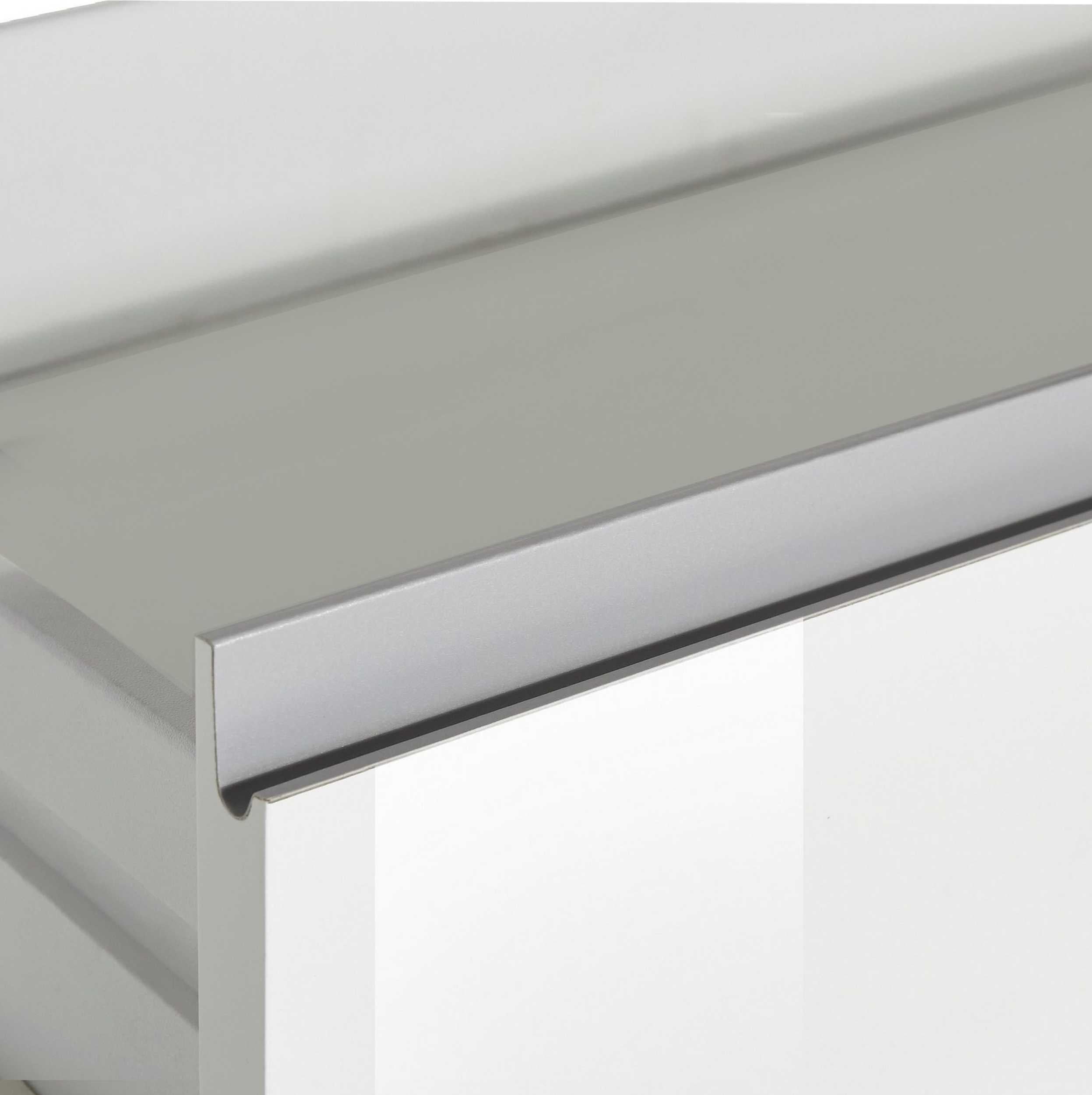 WHOUS Credenza Cassettiera Bianco Lucido, Made in Italy STILE: 4 ante e 4 cassetti