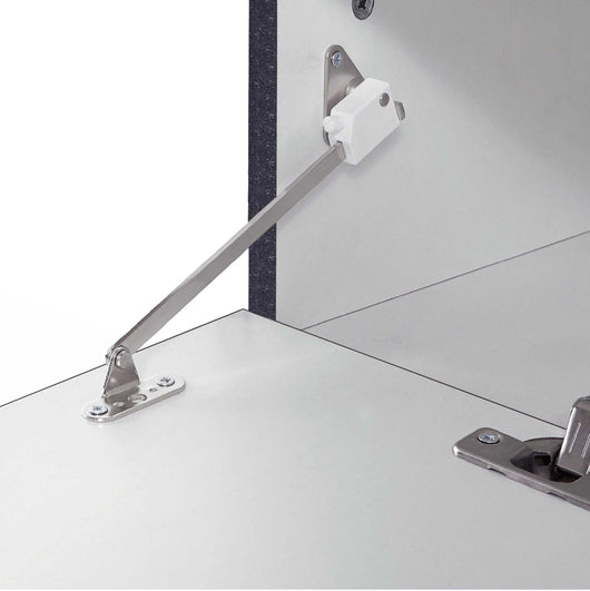 WHOUS Mobile Panca e Scarpiera 120x45x51 cm con 2 Ante e 1 Ribalta, Made in Italy COLORE: Bianco/Ardesia