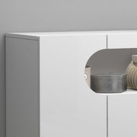 WHOUS Armadio Portascarpe Bianco Lucido, Made in Italy DIMENSIONI: 90x38x120 cm