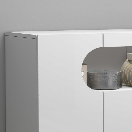 WHOUS Armadio Portascarpe Bianco Lucido, Made in Italy DIMENSIONI: 90x38x120 cm