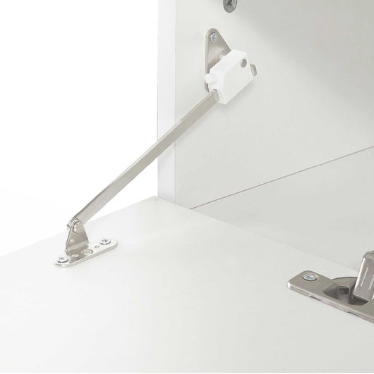 WHOUS Credenza Soggiorno Bianco Lucido, Made in Italy STILE: 3 ante e 1 vano