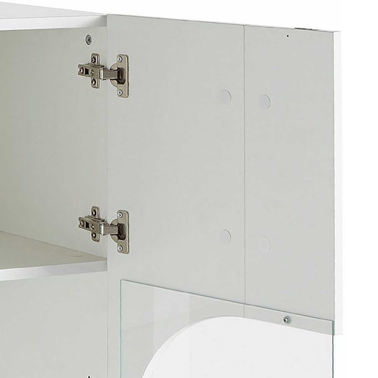 WHOUS Credenza Soggiorno Bianco Lucido, Made in Italy STILE: 4 ante e 1 cassetto