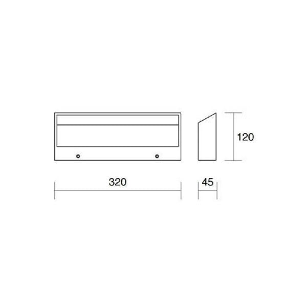 APPLIQUE DA PARETE A LED 30W 3000K 2000LM EDGE AFFRALUX