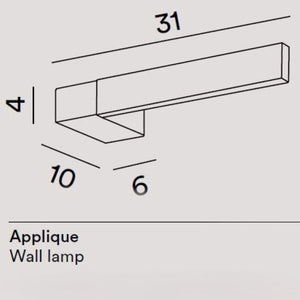 APPLIQUE DA PARETE ORIENTABILE NERA A LED 14W CCT 3000/4000/6000K ELLE PERENZ