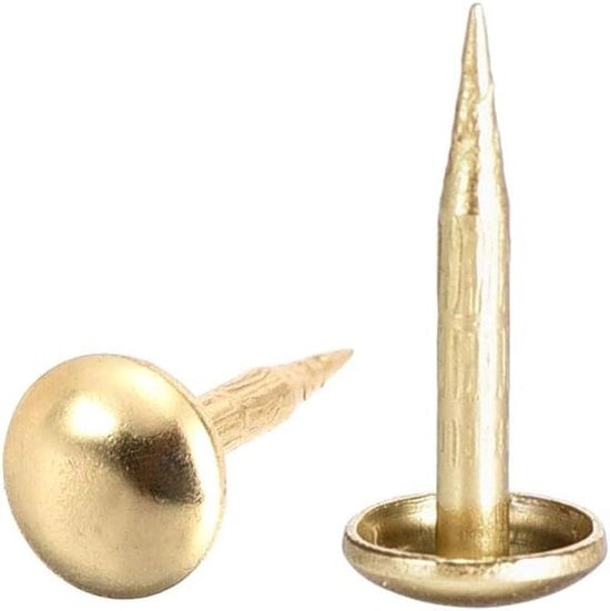 Nageli per abbellimento a doratura oro per mobili - 50 pezzi - diametro 6 mm altezza 10 mm
