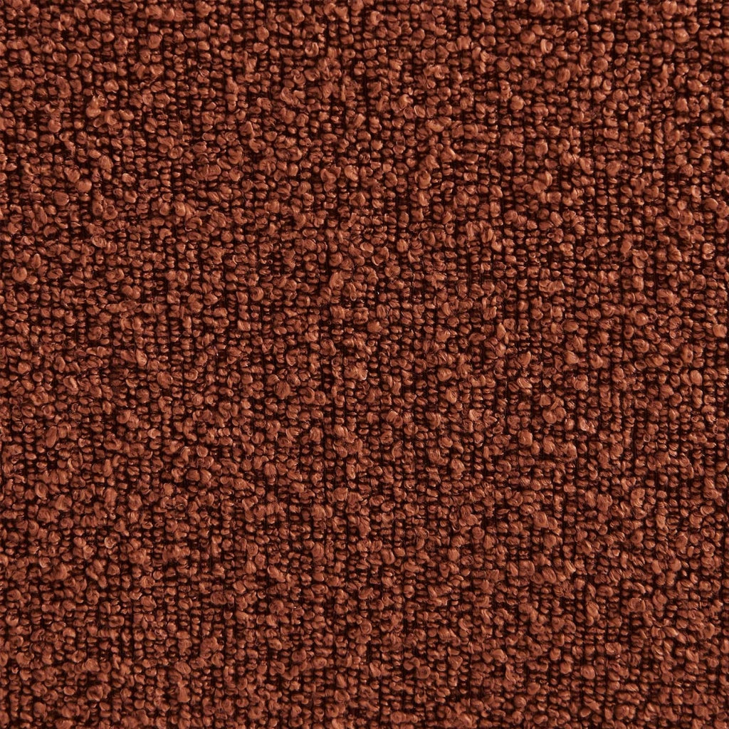 Poltrona bouclé testurizzata con poggiapiedi, 1 posto, terracotta