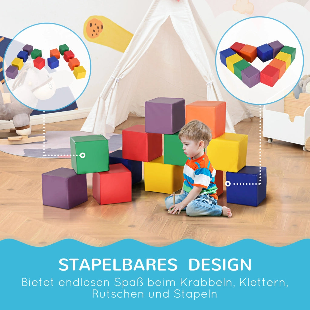 Blocchi da costruzione in schiuma per bambini ¨C zephmum ¨C Rosso e giallo