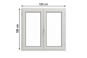 Finestra alluminio taglio termico H120xL130 isolamento energetico - Lemag srl