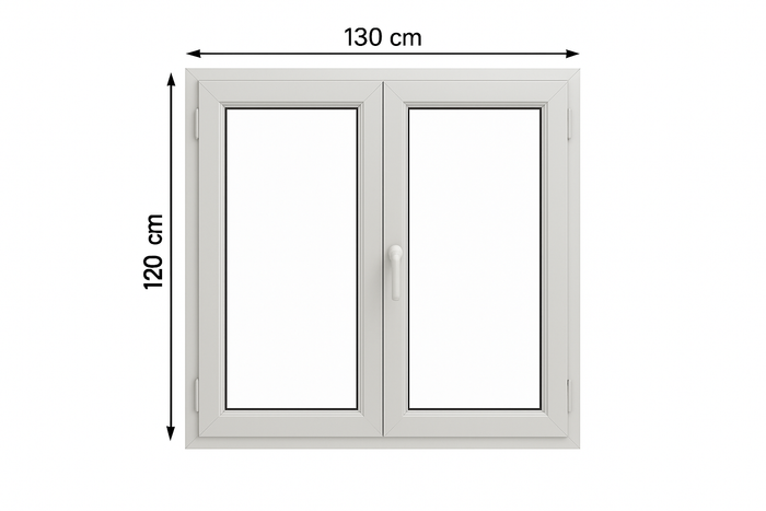 Finestra alluminio taglio termico H120xL130 isolamento energetico - Lemag srl
