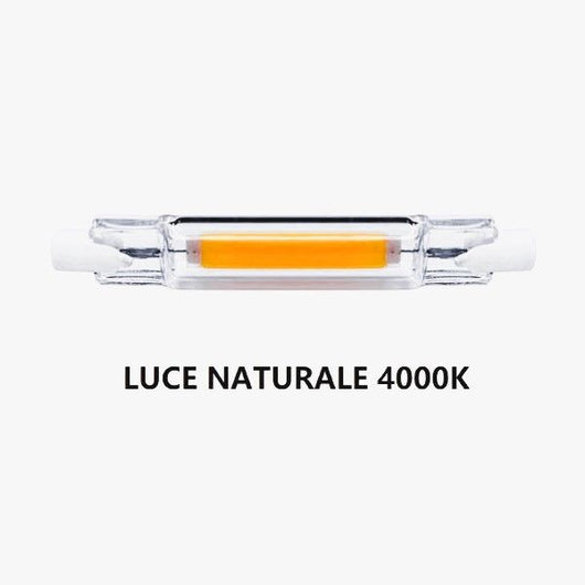 R7S LAMPADINA LINEARE IN VETRO A LED 4W LUCE NATURALE 4000K 470LM BOT LIGHTING