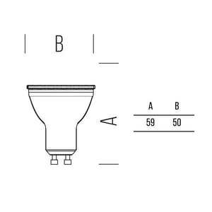 GU10 LAMPADINA FARETTO IN VETRO A LED 6,2W OTTICA 24° LUCE CALDA 3000K BOT