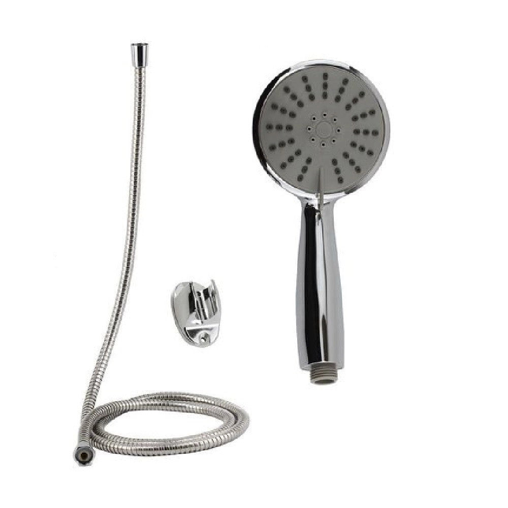 Trade Shop - Kit Doccetta Doccino Bagno Tondo Soffione Doccia Con Laccio 1,8mt Staffa 69049 -
