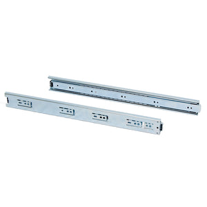 Guide a Sfera per Cassetti ad Estrazione Totale H45 mm L500 Zincato Bianco Acciaio Emuca