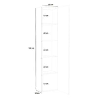 Colonna Armadio Moderno con 1 Anta Battente Bianco Lucido Maruska