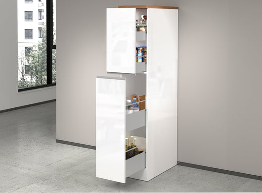 Colonna Portaspezie SOLE - Bianco/Rovere Wotan, Moderna e Elegante