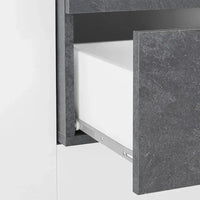 Credenza Moderna New Coro con 2 Ante Battenti e 4 Cassetti Bianco Ardesia