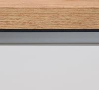 Isola Cucina SOLE 3 Ante – Bianco Lucido/Rovere, 155x90x90 cm, Made in Italy